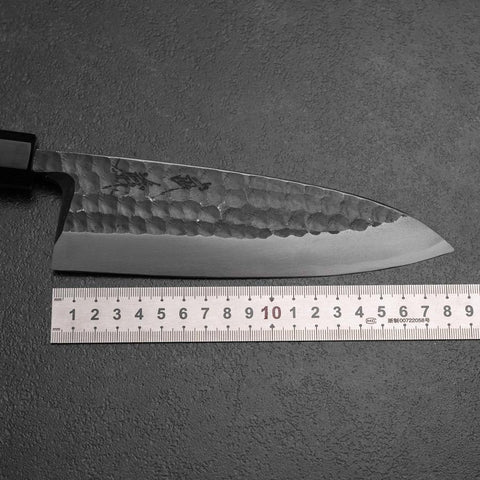 Deba White Steel #2 Kurouchi Tsuchime Walnussholz Griff 180mm-[Musashi]-[Japan-Küchenmesser]