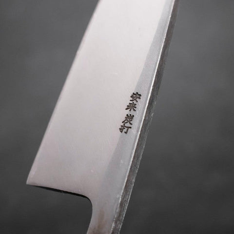 Deba White Steel #2, Kurouchi Tsuchime Yaki Urushi Griff, 180mm-[Musashi]-[Japan-Küchenmesser]