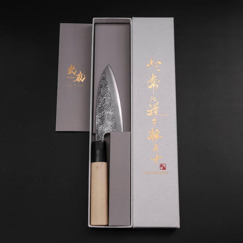 Deba White Steel #2 Nashiji Magnolienholz Griff 105mm-[Musashi]-[Japan-Küchenmesser]