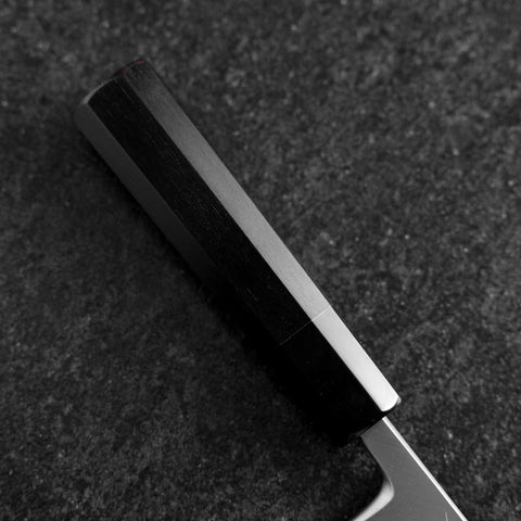 Deba White Steel #2 Poliert Büffelhorn und Ebenholz Griff 120mm-[Musashi]-[Japan-Küchenmesser]