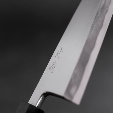 Deba White Steel #2 Hon-Kasumi Büffelhorn und Teak Griff 165mm-[Musashi]-[Japan-Küchenmesser]