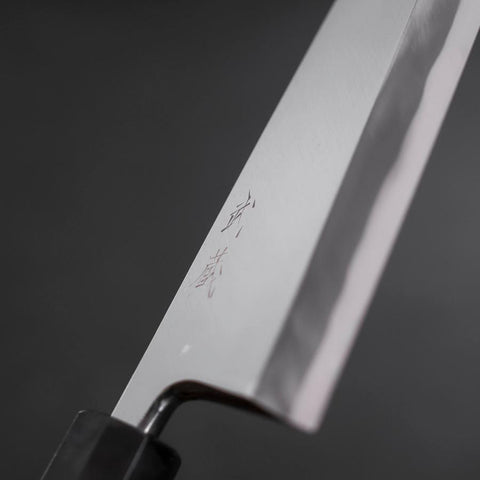 Deba White Steel #2 Hon-Kasumi Büffelhorn und Teak Griff 180mm-[Musashi]-[Japan-Küchenmesser]