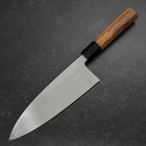 Deba White Steel #2 Kasumi Büffelhorn und Teak Griff 195mm-[Musashi]-[Japan-Küchenmesser]