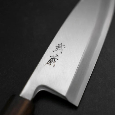 Deba White steel #2 Kasumi Sumi Urushi Griff 180mm-[Musashi]-[Japan-Küchenmesser]