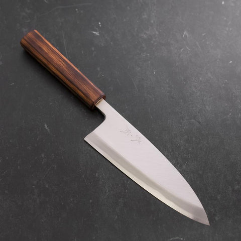 Deba White steel #2 Kasumi Sumi Urushi Griff 180mm-[Musashi]-[Japan-Küchenmesser]