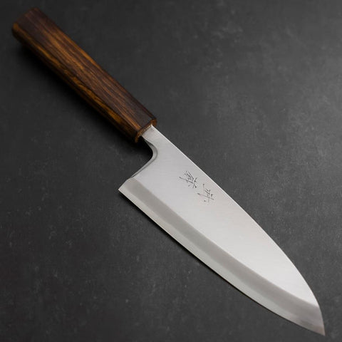 Deba White steel #2 Kasumi Sumi Urushi Griff 180mm-[Musashi]-[Japan-Küchenmesser]