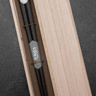 Ebenholz Lackierte Essstäbchen 240mm mit Paulownia-Holzbox-[Musashi]-[Japan-Küchenmesser]