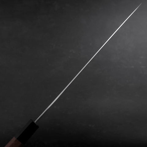 Fuguhiki Blue Steel #1 Hon-Kasumi Büffelhorn und Walnuss Griff 300mm-[Musashi]-[Japan-Küchenmesser]