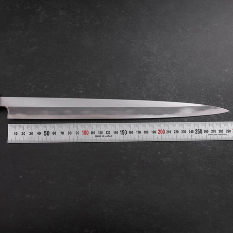 Fuguhiki Blue Steel #1 Hon-Kasumi Büffelhorn und Walnuss Griff 300mm-[Musashi]-[Japan-Küchenmesser]