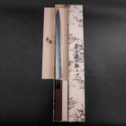 Fuguhiki Blue Steel #1 Hon-Kasumi Büffelhorn und Walnuss Griff 300mm-[Musashi]-[Japan-Küchenmesser]