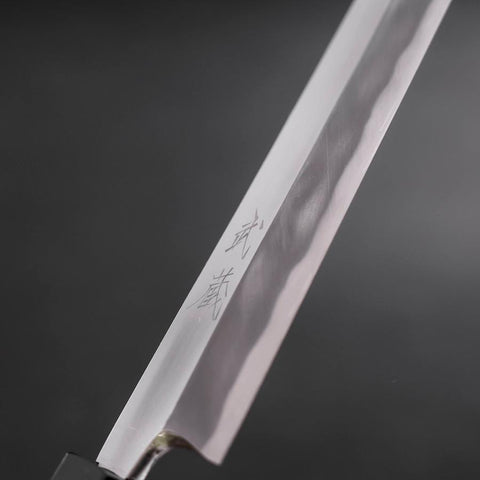 Fuguhiki White Steel #1 Kagami Büffelhorn und Walnuss Griff 270mm-[Musashi]-[Japan-Küchenmesser]