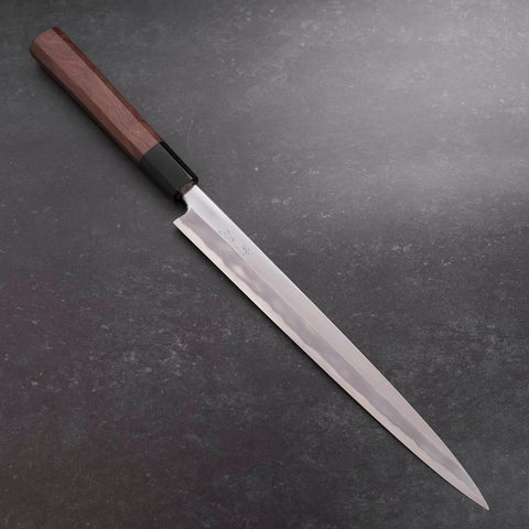 Fuguhiki White Steel #1 Kagami Büffelhorn und Walnuss Griff 270mm-[Musashi]-[Japan-Küchenmesser]