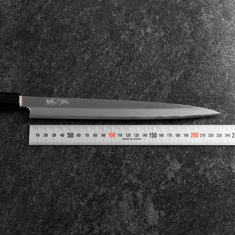 Fuguhiki White Steel #3 Kasumi Büffelhorn und Magnolienholz Griff 240mm-[Musashi]-[Japan-Küchenmesser]