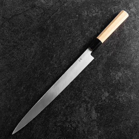 Fuguhiki White Steel #3 Kasumi Büffelhorn und Magnolienholz Griff 300mm-[Musashi]-[Japan-Küchenmesser]