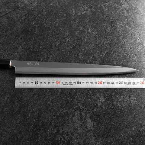 Fuguhiki White Steel #3 Kasumi Büffelhorn und Magnolienholz Griff 300mm-[Musashi]-[Japan-Küchenmesser]