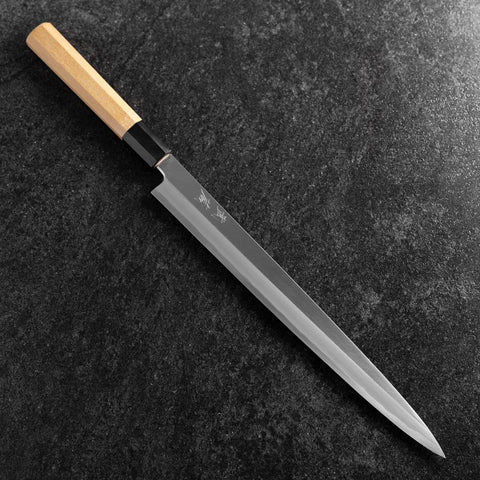 Fuguhiki White Steel #3 Kasumi Büffelhorn und Magnolienholz Griff 300mm-[Musashi]-[Japan-Küchenmesser]