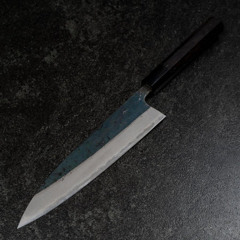 Funayuki Blue Steel #2 Kurouchi Buffalo Ebony Handle 210mm (8.3”)-[Musashi]-[Japanese-Kitchen-Knives]