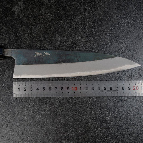 Funayuki Blue Steel #2 Kurouchi Buffalo Ebony Handle 210mm (8.3”)-[Musashi]-[Japanese-Kitchen-Knives]