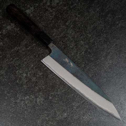 Funayuki Blue Steel #2 Kurouchi Buffalo Ebony Handle 210mm (8.3”)-[Musashi]-[Japanese-Kitchen-Knives]
