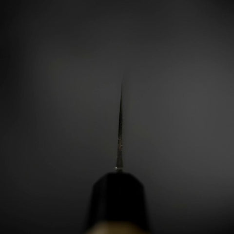 Funayuki Blue Steel #1 Edelstahlummantelung Kurouchi Büffelhorn und Magnolienholz Griff 165mm-[Musashi]-[Japan-Küchenmesser]