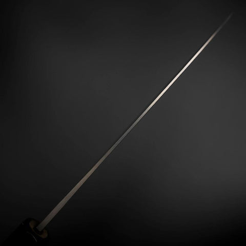 Funayuki Blue Steel #1 Edelstahlummantelung Kurouchi Büffelhorn und Magnolienholz Griff 165mm-[Musashi]-[Japan-Küchenmesser]