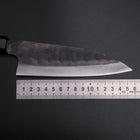 Funayuki Blue Steel #1 Edelstahlummantelung Kurouchi Büffelhorn und Magnolienholz Griff 165mm-[Musashi]-[Japan-Küchenmesser]
