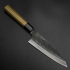 Funayuki Blue Steel #1 Edelstahlummantelung Kurouchi Büffelhorn und Magnolienholz Griff 165mm-[Musashi]-[Japan-Küchenmesser]