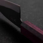 Funayuki Blue Steel #1 Kurouchi Lila Urushi Griff 105mm-[Musashi]-[Japan-Küchenmesser]