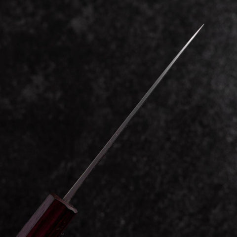 Funayuki Blue Steel #1 Kurouchi Lila Urushi Griff 105mm-[Musashi]-[Japan-Küchenmesser]