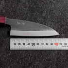 Funayuki Blue Steel #1 Kurouchi Lila Urushi Griff 105mm-[Musashi]-[Japan-Küchenmesser]