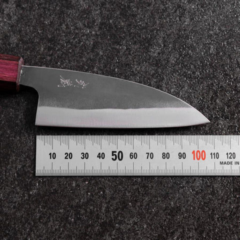 Funayuki Blue Steel #1 Kurouchi Lila Urushi Griff 105mm-[Musashi]-[Japan-Küchenmesser]