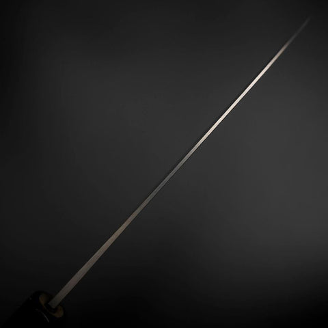 Funayuki Blue Steel #1 Stainless Clad Kurouchi Buffalo Magnolia Handle 165mm (6.5”)-[Musashi]-[Japan-Küchenmesser]
