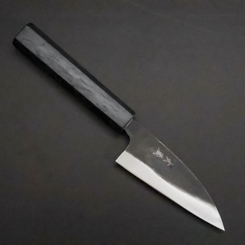Funayuki Blue Steel #2 Kurouchi Blue Urushi Handle 105mm (4.1”)-[Musashi]-[Japan-Küchenmesser]