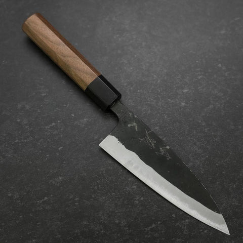 Funayuki Blue Steel #2, Kurouchi Büffelhorn und Ebenholz Griff, 150mm-[Musashi]-[Japan-Küchenmesser]
