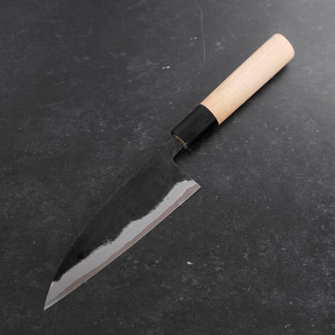 Funayuki Blue Steel #2 Kurouchi Büffelhorn und Magnolienholz Griff 150mm-[Musashi]-[Japan-Küchenmesser]