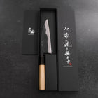 Funayuki Blue Steel #2 Kurouchi Büffelhorn und Magnolienholz Griff 150mm-[Musashi]-[Japan-Küchenmesser]