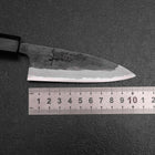 Funayuki Blue Steel #2 Kurouchi Walnussholz Griff 100mm-[Musashi]-[Japan-Küchenmesser]