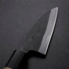 Funayuki Blue Steel #1 Kurouchi Büffelhorn und Magnolienholz Griff 105mm-[Musashi]-[Japan-Küchenmesser]