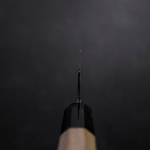 Funayuki Blue Steel #1 Kurouchi Büffelhorn und Magnolienholz Griff 105mm-[Musashi]-[Japan-Küchenmesser]