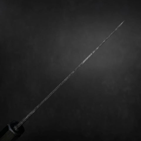 Funayuki Blue Steel #2 Kurouchi Dark Blue Urushi Handle 145mm-[Musashi]-[Japanese-Kitchen-Knives]