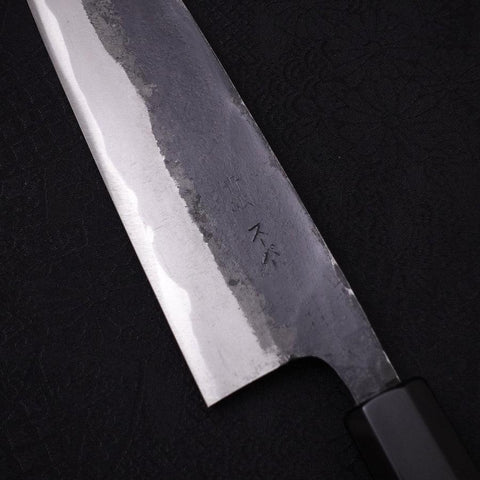 Funayuki Sabaki Aogami-Super, Kurouchi Büffelhorn und Ebenholz Griff, 180mm-[Musashi]-[Japan-Küchenmesser]