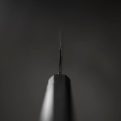 Funayuki Sabaki Blue Steel #1 Kurouchi Büffelhorn und Ebenholz Griff 165mm-[Musashi]-[Japan-Küchenmesser]