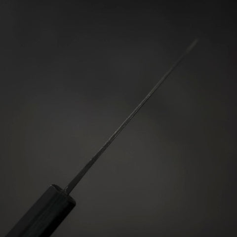 Funayuki Sabaki Blue Steel #1 Kurouchi Büffelhorn und Ebenholz Griff 165mm-[Musashi]-[Japan-Küchenmesser]