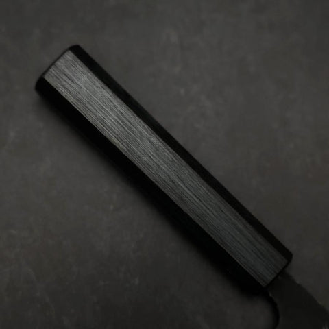 Funayuki Sabaki Blue Steel #1 Kurouchi Büffelhorn und Ebenholz Griff 165mm-[Musashi]-[Japan-Küchenmesser]
