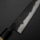 Funayuki Sabaki Blue Steel #1 Kurouchi Büffelhorn und Magnolienholz Griff 165mm-[Musashi]-[Japan-Küchenmesser]