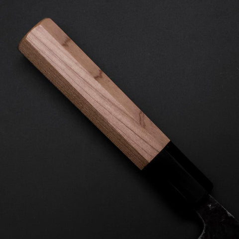 Funayuki Sabaki Blue Steel #1 Kurouchi Büffelhorn und Magnolienholz Griff 165mm-[Musashi]-[Japan-Küchenmesser]