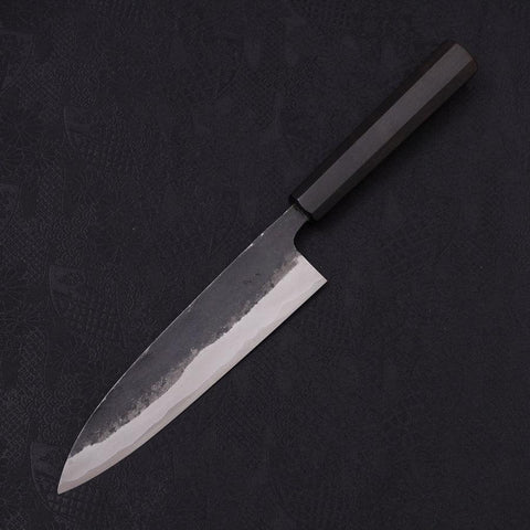 Funayuki Sabaki Blue Super Kurouchi Buffalo Ebony Handle 180mm (7”)-[Musashi]-[Japan-Küchenmesser]