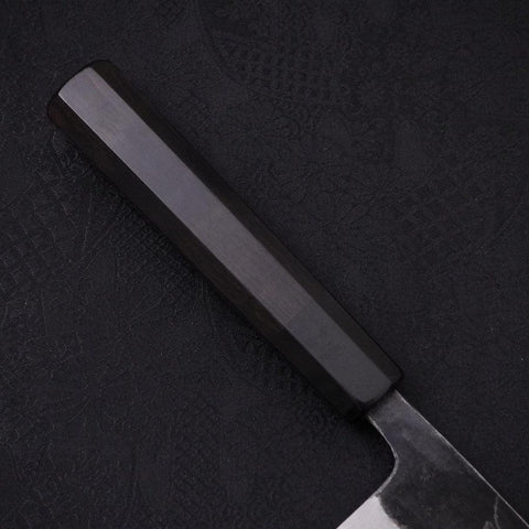 Funayuki Sabaki Blue Super Kurouchi Buffalo Ebony Handle 180mm (7”)-[Musashi]-[Japan-Küchenmesser]
