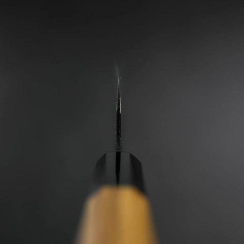 Funayuki Sabaki Blue steel #2 Kurouchi Büffelhorn und Teak Griff 165mm-[Musashi]-[Japan-Küchenmesser]