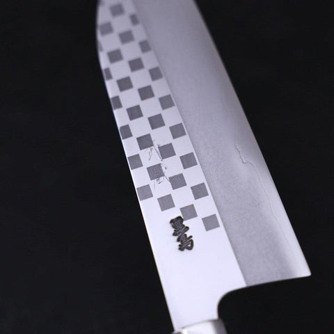 Funayuki Silver Steel #3 Ichimatsu Walnussholz Griff 165mm-[Musashi]-[Japan-Küchenmesser]